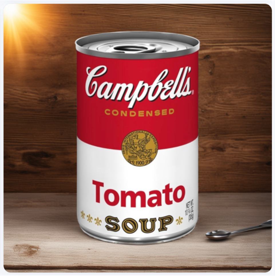 AI generated image of tomato soup