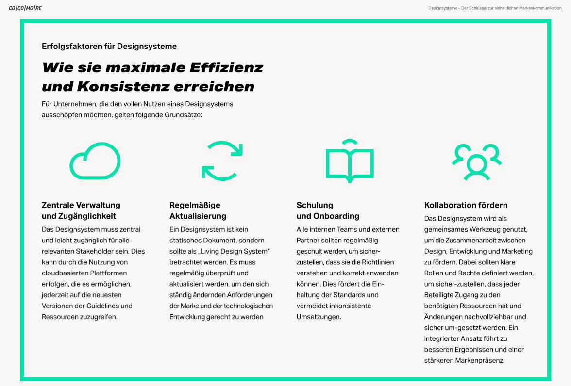 Erfolgsfaktoren für Designsysteme